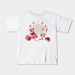 Tanukitsu snack time in latte flavor Kids T-Shirt